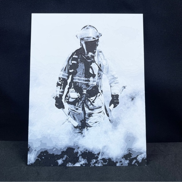 Firefighter Wall Art, Fireman Art, First Responder Wall Art - Picture 1 of 9